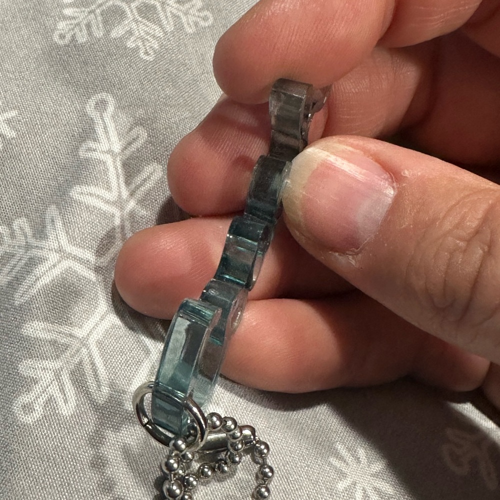 Coach Teal Acrilic Keychain Tag - Picture 8 of 11